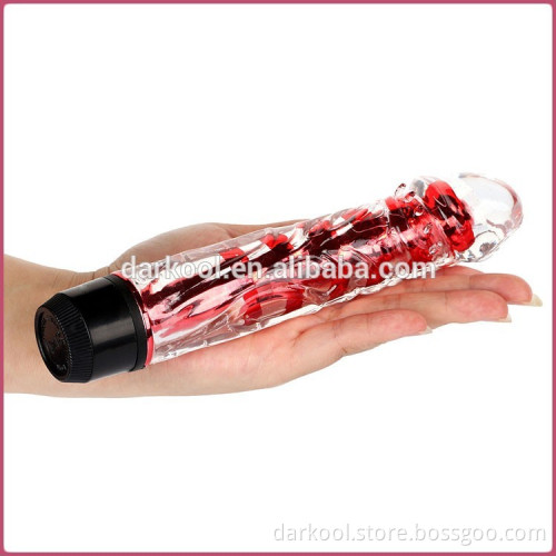 DD-033/Best Selling Jelly Multi-Speeds Super Soft Flexible Vagina Vibrator Dildo For Women